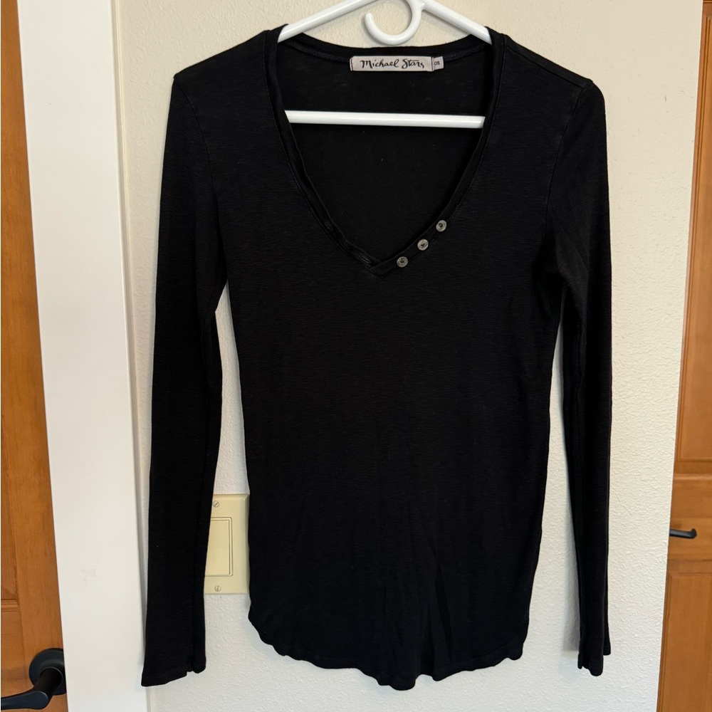 Michael Stars | Long Sleeve Henley Shirt